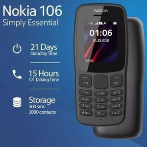 Nokia 106 1.8'' Dual Sim 4MB RAM 4MB ROM 800mAh - Black