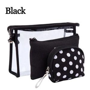 Polka Dot Canvas Make-up bag Travel Portable Toiletries Bag Ladies' Hand-held storage bag Cute Student Wallet