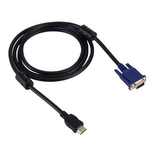 1.8m HDMI Male To VGA Male 15PIN Video Cable - Black