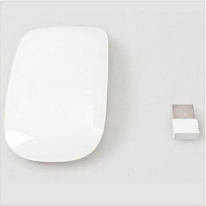 2.4G Wireless Rechargeable  Soft Touch Mouse Ergonomic Ultra Thin Mouse Optical 2000 DPI Mause For ad Apple Macbook Mice - White