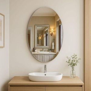 Frameless Peel and Stick Unbreakable Mirror