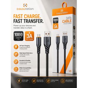 V8 Colouration fast charging Data Cable