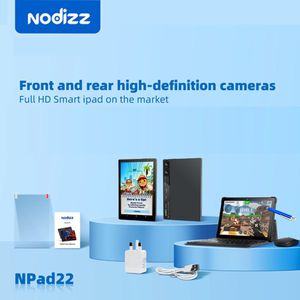 NODIZZ Local Stock-Npad22 Full HD 10.1-inch Smart Tablet with Dual SIM, Dual Cameras & Metallic Cover - YouTube, Gaming, Large Capacity,Black