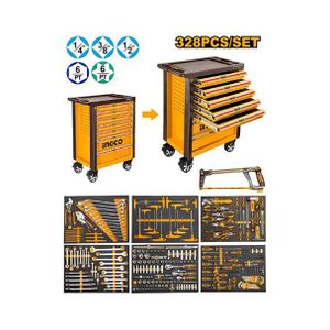 INGCO  162pcs  328pcs Tool Chest Set for Automotive and DIY Repairs