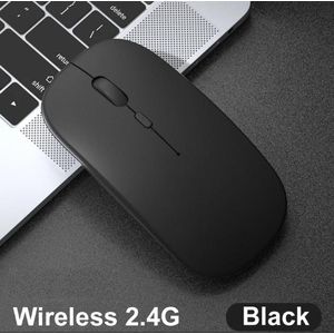 Mouse Pad Ergonomic Wireless Mouse 2.4G - High Sensitivity Optical Mouse for PC, Laptop, Desktop & Smart TV, Plug & Play - Black