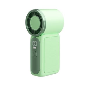 Music Pioneer Portable Handheld Fan 15000 RPM Rechargeable Handheld Mini Fan with LED Display 4H Max Cooling Time Concerts, Sports Events(green)