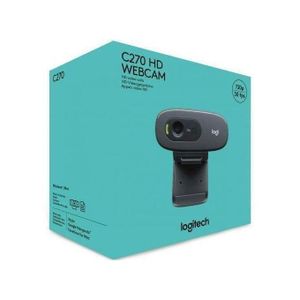 Logitech C270 HD Web Cam For Video Calls With Mono Noise Reduction Calls Black Color