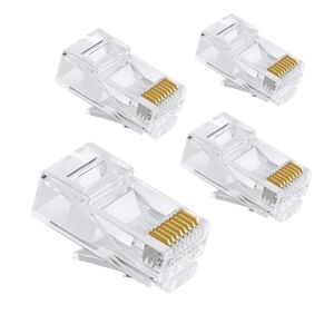 RJ45 Ethernet cable connectors, commonly used for terminating networking cables