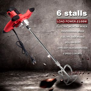 Edon DM-1200 1200W Professional Concrete and Paint Mixer, a handheld electric power tool designed for blending cement, mortar, plaster, and paint