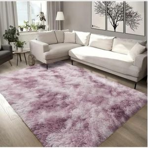 Luxurious Fluffy Center carpet- Patched Purple 
