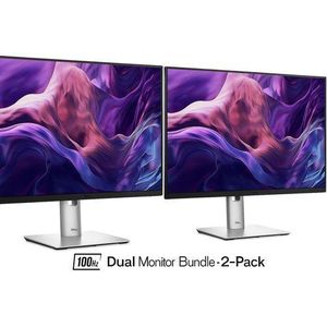 DELL  Refurblished P2425H 24 Inch Monitor 2-Pack – Full HD 1080p IPS Display, 100Hz, Comfortview Plus, USB-C Hub, HDMI/DP/VGA – Height Adjustable Ergonomic Stand, Eye...