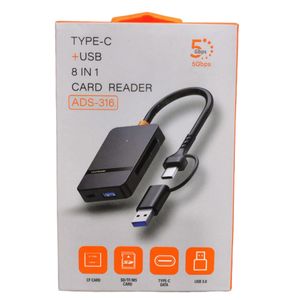 Pc ADS-316 type C + usb 8-in-1 Card Reader. 5gbps speed 