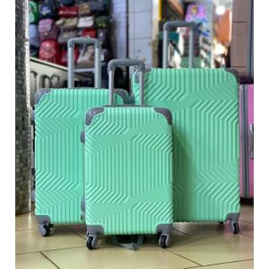 D Couer 3 Pieces Suitcases It Has Strong Material And Durable Water Proof Material And Travelling Purposes High Quality It's Green In Colour It Has Multiple Colours 