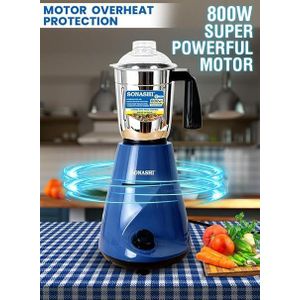 Sonashi 3-in-1 Mixer Grinder With Jar SB151S - Blue