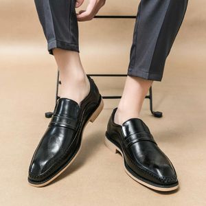 Flangesio Italian Handmade Mens Formal Shoes Slip On Calf Leather