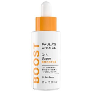 Paulas Choice C15 Vitamin C Super Booster Serum. Moisturizes, Brightens, Removes Discolorations, Dullness, Make skin radiant, Smooths, Clears fine lines, wrinkles & boosts glow.
