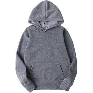 Men’s Plain Gray Hoodie – Casual Pullover Sweatshirt Jumper