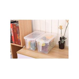 2pc Fridge Storage Container Box Holder Organiser Food Containers -Clear.