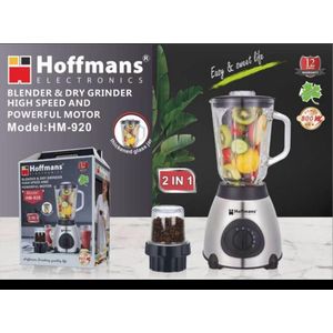 Hoffmans Blender & Dry Grinder - Silver/Black