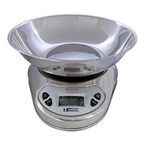 Henkel Digital Kitchen Weighing Scale, 5kg With Stainless steel Bowl - Silver