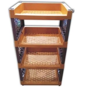 4 Stack Plastic Stackable Storage -Multicolor