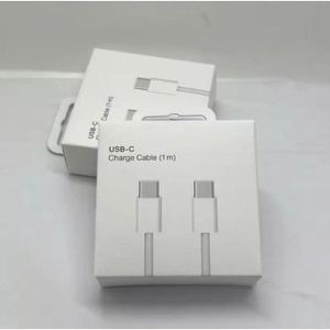 Universal iPhone 15 and 16 USB-C to USB-C Fast Charging Cable – 1m Type-C Data & Power Cable  High-Speed Charging for iPhone 15, iPad Pro, MacBook, Android – Durable & Original – White
