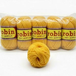 Robin YELLOW Knitting Yarn Chunky - yellow 7017