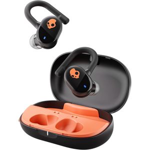 Skullcandy  Push Play Active in-Ear Wireless Earbuds, 34 Hr Battery, Stay-Aware Mode, Microphone, Works with iPhone Android and Bluetooth Devices - True Black/Orange