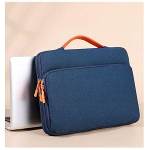 Portable Laptop Bag Sleeve with side handle - Black/Blue