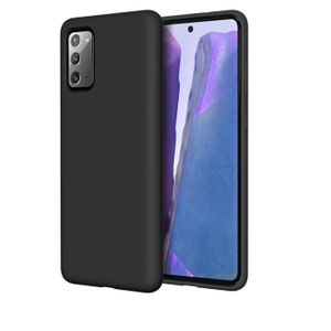 Galaxy Note 20 5G Case - Slim Liquid Silicone Gel Bumper Cover - Black