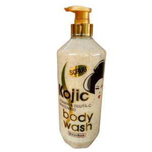 Roushun Kojic  Vitamin &Gluta-C Scrub Body Wash Shower Gel for Whitening