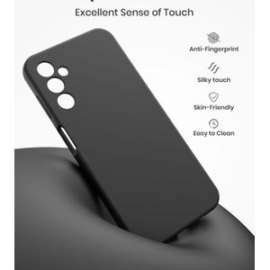Samsung Galaxy A14 5G, A14 4GPhone Case, Soft Silicone Slim-fit Phone Cover with Camera Protection, Anti-Scratch & Cute Colors, Black