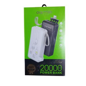 Generix 20000 Long Lasting Power Bank That Chargers Four Phones at Once- Black,white