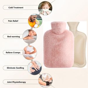 Hot Water Bag with Soft Cover 2000 ML  Hot Water Bags for Pain Relief,Period Cramps  Ideal for Neck,Hand Feet and Shoulder,Menstrual,Hot and Cold Compress 2Liter with Assorted Colors 