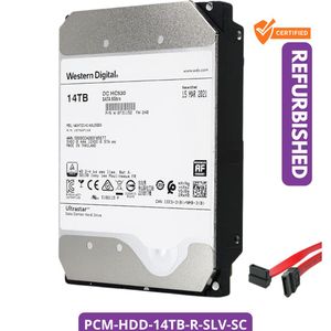 Universal 14TB Internal Desktop Hard Drive HDD Silver Refurbished + SATA Cable