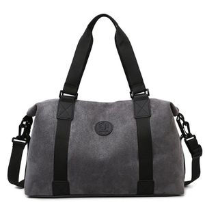 Travel Bag/Gym Sports Duffel Bag -Grey/Reddish Brown/Black