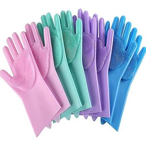 Dish washing gloves. Multi color. Multi functional dish washing gloves with  scrubbers.