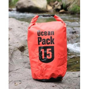 15litres waterproof dry roll top bags with  a shoulder strap for easy carrying.