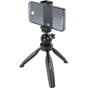 Green Lion Mini 360º Tripod with Phone Holder, 55-85 mm Phone Holder Size, 2.5kg load Capacity, Universal Compatibility, Pan & Tilt Function, 2-Angle Adjustable, Foam Phone Grips, 90º Tilt Ball Head 