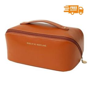 PU Leather Large Capacity Travel Cosmetic Bag Portable