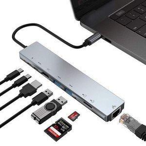 87W Type-C Docking Station Hub - 8-in-1 with HDMI, USB 3.0, RJ45