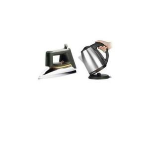 Flat Iron ,  Electric Kettle Percolator 2 Litres - Silver