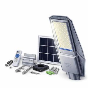 300W Solar Street Light All-in-One Aluminum Outdoor Lamp – Waterproof LED Light with Panel & Remote