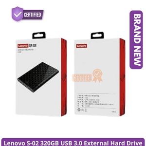 Lenovo  S-02 External Hard Drive 320GB USB 3.0 Portable Storage Device