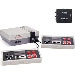 Retro Classic Mini Video Game Console Childhood Game Consoles Built-in 620 Game(Some are Repeated) Dual Control 8-Bit Handheld Game Player for TV Video Bring Happy Childhood Memories(HDMI/AV) 