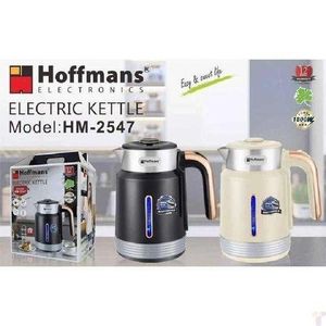 Hoffmans 2.5L Electric Milk Boiling Kettle- Cream & Black