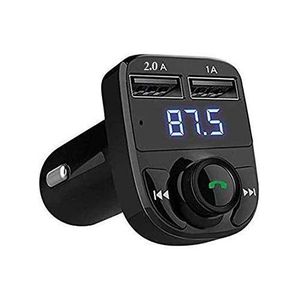 Wireless Bluetooth  MP3 Player Dual USB Charger X8 - Black