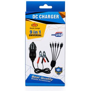 Ax 9-in-1 Universal DC Charger designed for mobile devices. 9 in 1 universal DC charger 