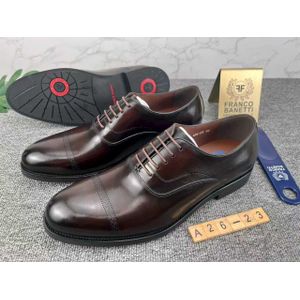 Franco Banetti Classic Cap-Toe Oxford Dress Shoes – Dark Brown