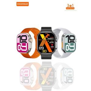 Kiqiwear KW 23 Ultra 3 Multi-Function Smartwatch with GPS, Calling & Messaging Health Manager  3 Interchangeable Bands (Silicone & Rubber)